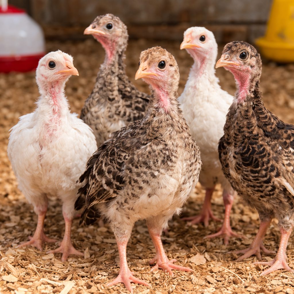 Turkey poults — mature